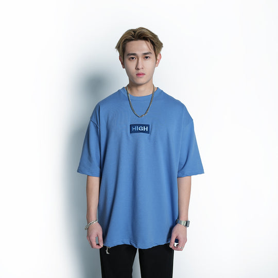 High Embroidered Box Logo Loose Tee - 1039