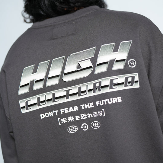 High Cultured Retro Chrome Logo Loose Tee - 1051