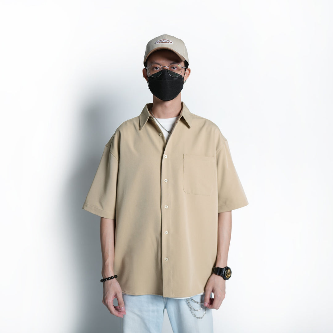 High Cultured Relaxed Short Sleeve Shirt with Pocket - 77