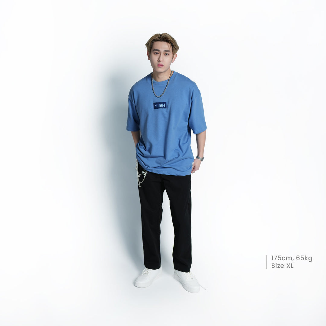 High Embroidered Box Logo Loose Tee - 1039