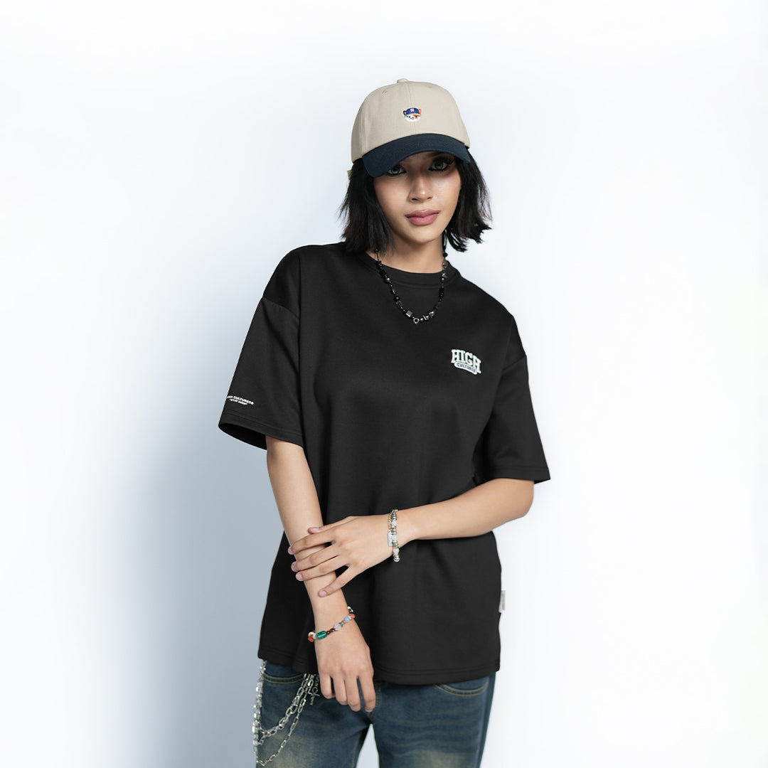 High Cultured Basic Retro College High Logo Tee - 1109